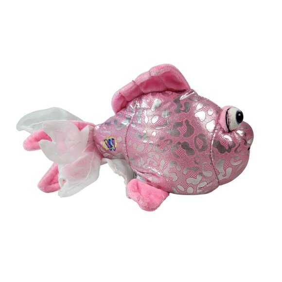 2/$15 Webkinz Lil'Kinz Pink Glitter Fish Plush Silver Googly No Codes Ganz HS525 - Picture 6 of 11